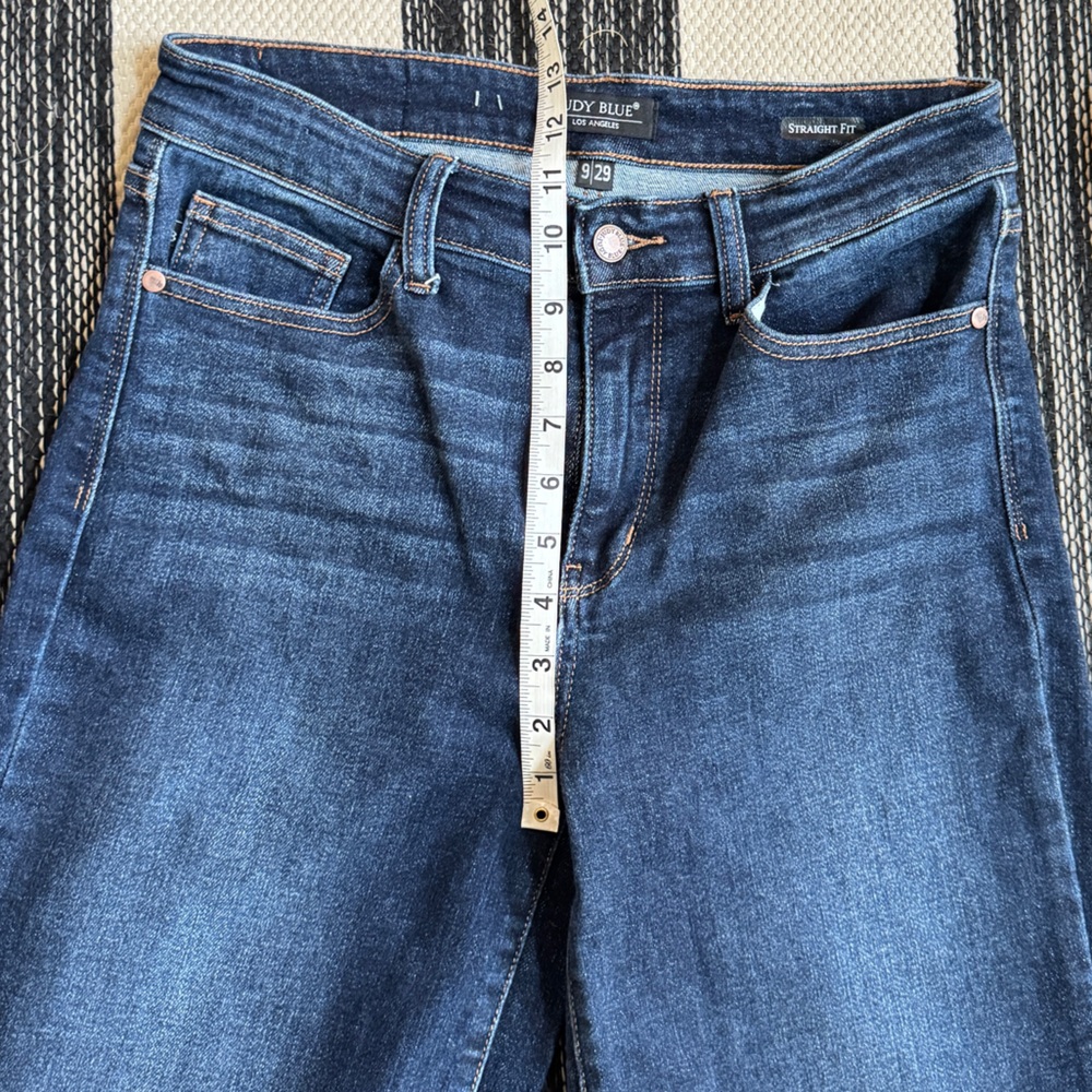 Judy Blue Women's Straight Leg Jeans - Dark Blue - Picture 9 of 11